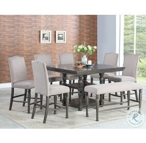 Caswell Harbor Gray Counter Height Dining Room Set