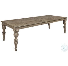 Garrison Cove Honey Toned And Gray Undertones Extendable Dining Table