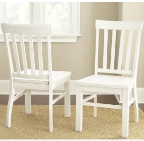 Cayla Antiqued White Side Chair Set Of 2