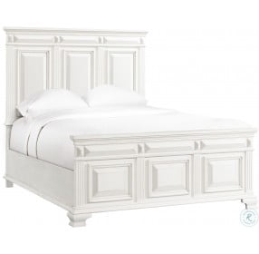 Trent Antique White Queen Panel Bed