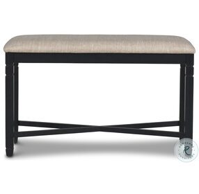 Prairie Point Black Counter Height Backless Bench