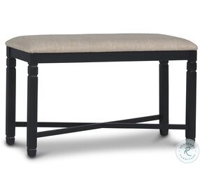 Prairie Point Black Counter Height Backless Bench