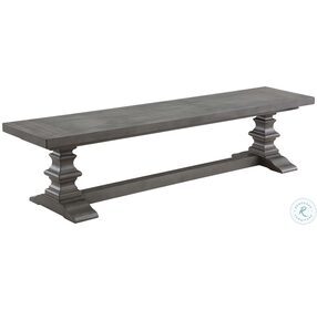 Camis Distressed Grey Pine Dining Bench