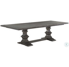 Camis Distressed Grey Pine Extendable Dining Table