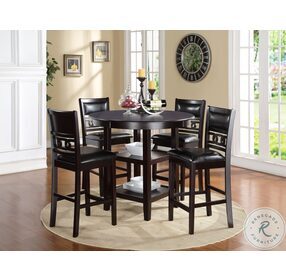 Gia Ebony 5 Piece Counter Height Dining Table Set