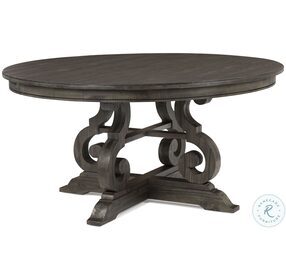 Bellamy Deep Weathered Pine Round Dining Table