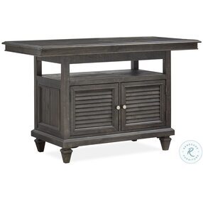 Calistoga Weathered Charcoal Extendable Counter Height Dining Table