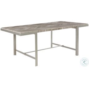 D00263-DT Natural Stone And Steel Dining Table