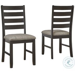 Ambenrock Light Brown And Black Upholstered Side Chair Set Of 2