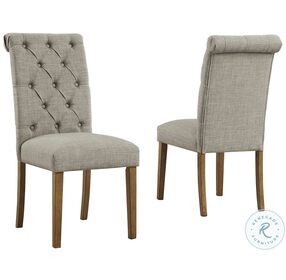 Harvina Light Gray Upholstered Side Chair Set of 2