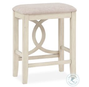 Bella 2 Tone Bisque Counter Height Stool Set Of 2