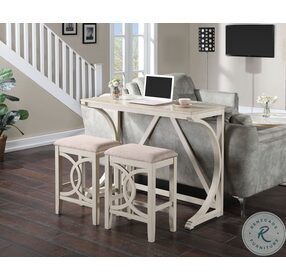 Bella Two Tone Bisque Counter Height Dining Set