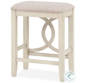Bella Two Tone Bisque Counter Height Stool Set Of 2