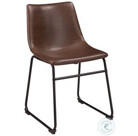 Centiar Brown and Black Dining Upholstered Side Chair Set of 2