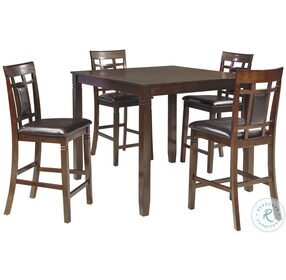 Bennox Brown 5 Piece Counter Height Dining Room Set