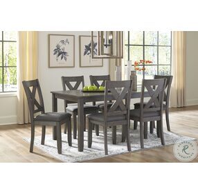 Caitbrook Gray 7 Piece Rectangular Dining Table Set