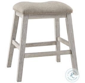 Skempton White And Light Brown Counter Height Stool Set Of 2