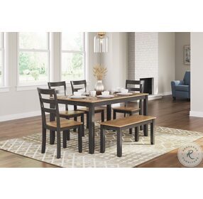 Gesthaven Natural And Brown 6 Piece Dining Set