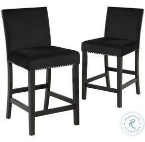 Celeste Black Counter Height Chair Set Of 2