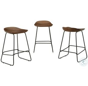 Wilinruck Brown And Black Counter Height Stool Set Of 3