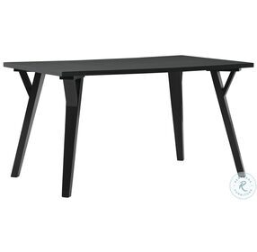 Otaska Black Rectangular Dining Table
