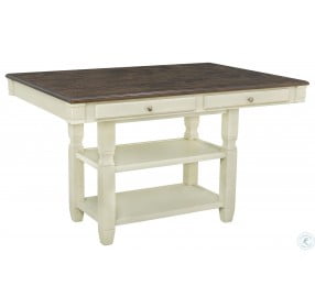 Homeplace Dark Oak And White Counter Height Dining Table