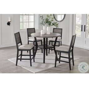 Corloda Black And Gray 5 Piece Counter Height Dining Set