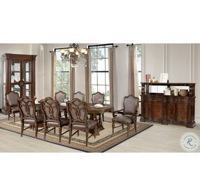 Winchester Distressed Rich Brown Acacia Extendable Dining Room Set