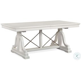 Heron Cove Chalk White Trestle Extendable Dining Table