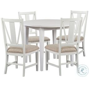 Heron Cove Chalk White Extendable Drop Leaf Dining Room Set