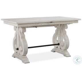 Bronwyn Alabaster Extendable Rectangular Counter Height Dining Table