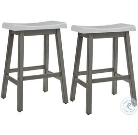 Gateway Street White And Gray Counter Height Stool Set of 2