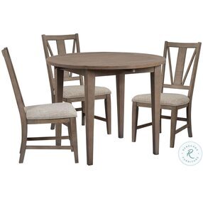 Paxton Place Dovetail Grey Extendable Drop Leaf Dining Room Set