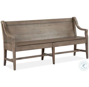 Paxton Place Dovetail Grey Bench With Back