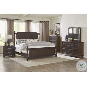 Cardano Driftwood Charcoal Poster Bedroom Set
