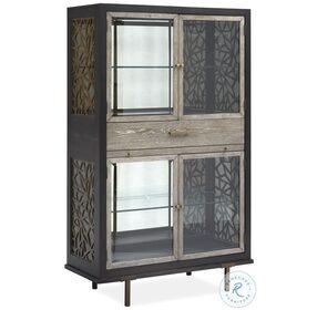 Ryker Nocturne Black And Coventry Grey Display Cabinet