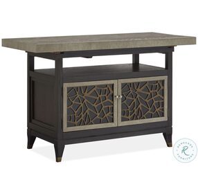 Ryker Nocturne Black and Coventry Grey Extendable Counter Height Dining Table