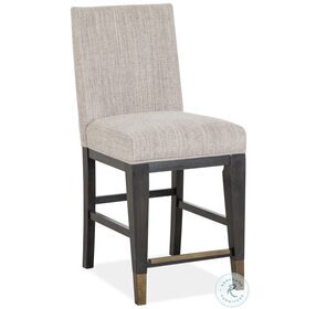 Ryker Nocturne Black and Coventry Grey Counter Chair Set Of 2