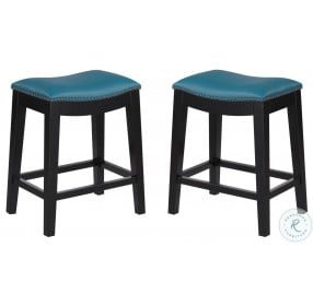 Carrillo Deep Teal 24" Counter Height Stool Set Of 2