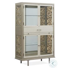 Lenox Warm Silver and Acadia White Display Cabinet