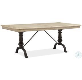 Harlow Weathered Bisque Rectangular Extendable Dining Table