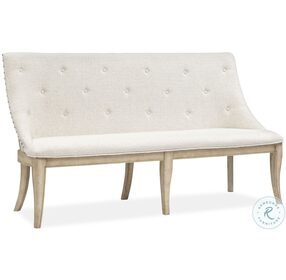 Harlow Weathered Bisque Dining Bench