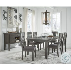 Hallanden Gray Rectangular Extendable Dining Room Set