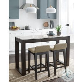 Stateside Java And White Counter Height Dining Room Set