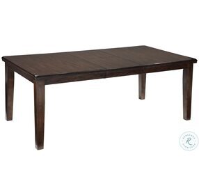 Haddigan Dark Brown Rectangular Extendable Dining Table