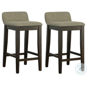 Stateside Java And Camel Gray Counter Height Stool Set of 2