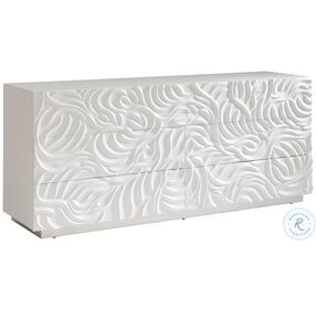 Alia White Plaster 6 Drawer Dresser