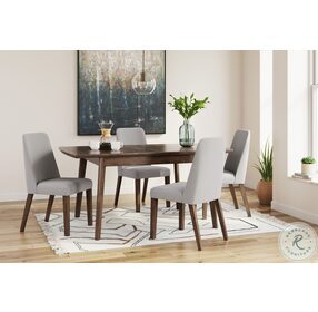 Lyncott Medium Brown Extendable Rectangular Dining Room Set