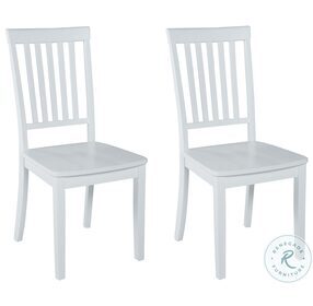 Simplicity Bleached Oak And White Side Chair Set of 2