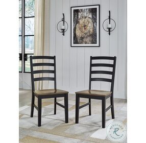 Wildenauer Brown And Black Side Chair Set Of 2